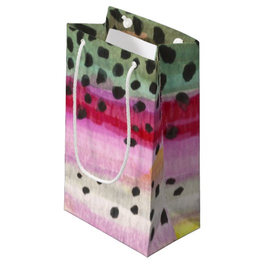 レインボートラウト魚釣り スモールペーパーバッグ (正面アングル)