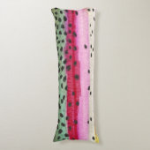 レインボートラウト魚釣り ボディピロー (正面縦)