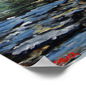 レインボートラウト魚釣り ポスター (角)