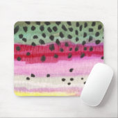 レインボートラウト魚釣り マウスパッド (マウス)