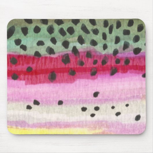 レインボートラウト魚釣り マウスパッド (正面)