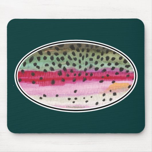 レインボートラウト魚釣り マウスパッド (正面)