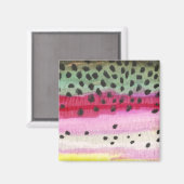 レインボートラウト魚釣り マグネット (正面/裏面)