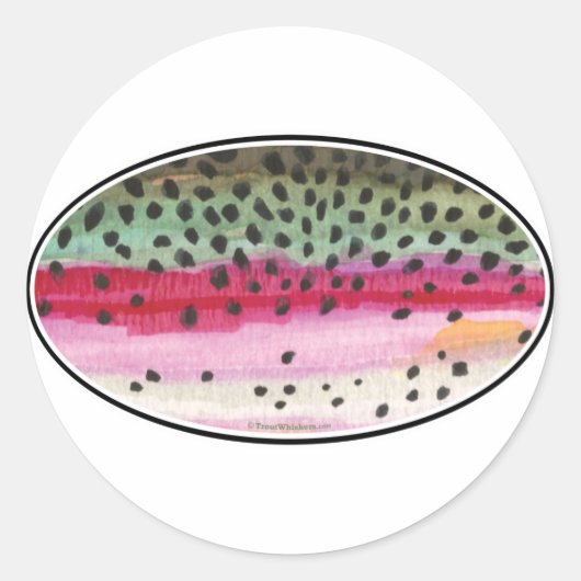 レインボートラウト魚釣り ラウンドシール (正面)