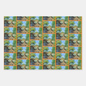 レインボートラウト魚釣り ラッピングペーパーシート (正面)