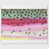 レインボートラウト魚釣り ラッピングペーパー (フラット)