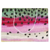 レインボートラウト魚釣り ラージペーパーバッグ (正面)