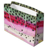 レインボートラウト魚釣り ラージペーパーバッグ (裏面アングル)