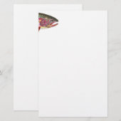 レインボートラウト魚釣り 便箋 (正面/裏面)