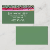 レインボートラウト魚釣り 名刺 (正面/裏面)