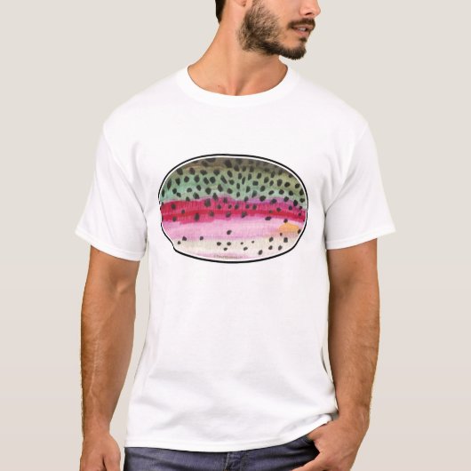 レインボートラウト魚釣り Tシャツ (正面)