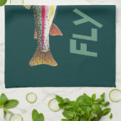 レインボートラウトFLYshing キッチンタオル (折り畳み)