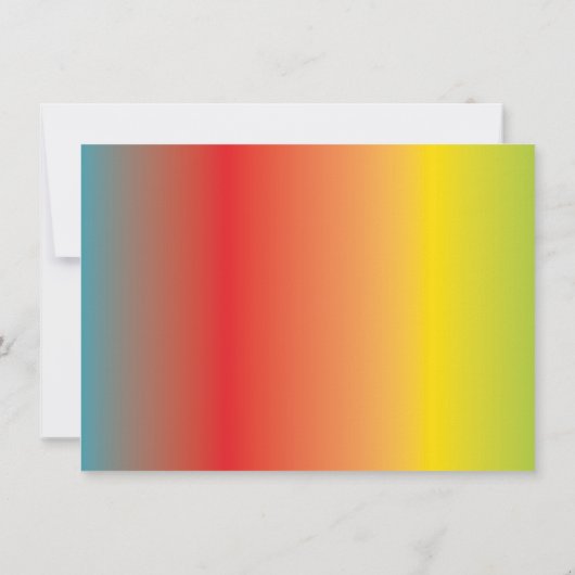 レインボートランポリンパーク子供の誕生日 サンキューカード (裏面)