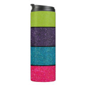 レインボートリップ（幻覚体験）のようなキノコ&フェイクグリッター タンブラー (回転右)