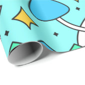 レインボートリップ(幻覚体験)のような60sシームレポップ・アートのームパサイケデリックッター ラッピングペーパー (ロールコーナー)