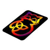 レインボートリニティーノットケルト猫マグネット マグネット (左側)