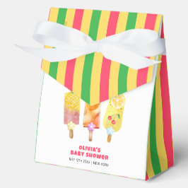 レインボートロピカルフルーツアイスクリームベビーポップ・アートのシャワー フェイバーボックス