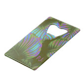 レインボートロピカル葉 クレジットカード栓抜き (裏面アングル)