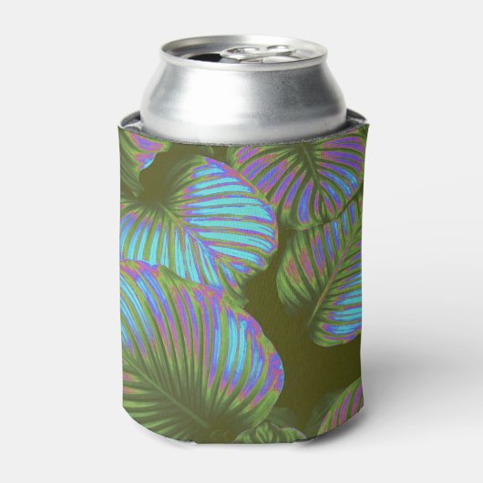 レインボートロピカル葉 缶クーラー (缶正面)