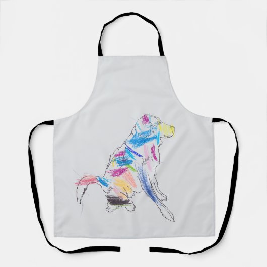 レインボードッグアートエプロン エプロン (正面)