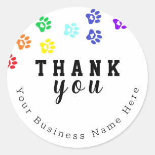 レインボードッグポーカスタムトThank You Stickers ラウンドシール