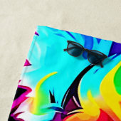 レインボードッグポートレートアート ビーチタオル (インサイチュ)