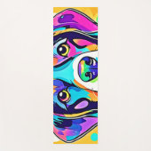 レインボードッグポートレートデザイン ヨガマット (正面)