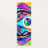 レインボードッグポートレートデザイン ヨガマット (裏面)