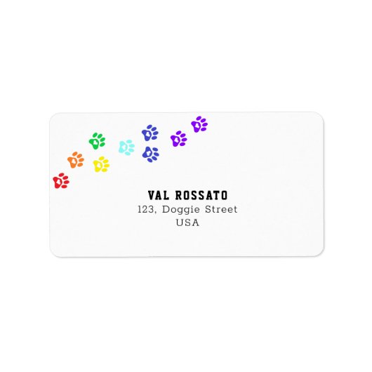レインボードッグポー ラベル (正面)