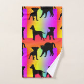 レインボードッグ&キャッツポリコットンバスタオルセット バスタオルセット (ハンドタオル)