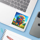 レインボードッグ シール (ノートパソコンとiPhone)