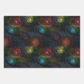 レインボードットアートスタイルラッピング紙 ラッピングペーパーシート (正面3)