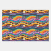 レインボードットアートスタイルラッピング紙 ラッピングペーパーシート (正面2)