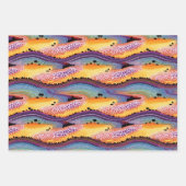 レインボードットアートスタイルラッピング紙 ラッピングペーパーシート (正面)