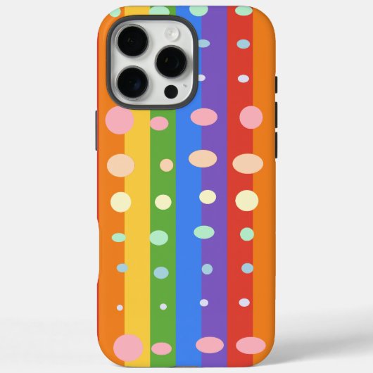 レインボードットストライプ Case-Mate iPhoneケース (裏面)
