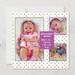 レインボードットベビー発表 案内状