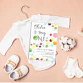 レインボードット誕生日招待状 招待状