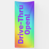 レインボードライブスルーオープンバナー 横断幕 (縦)