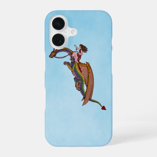 レインボードラゴンにまたがる Case-Mate iPhoneケース iPhone 16ケース (裏面)