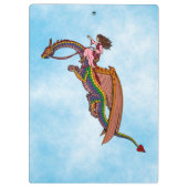 レインボードラゴンに乗る クリップボード (裏面)