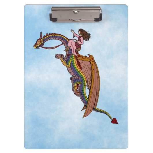 レインボードラゴンに乗る クリップボード (正面)