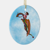 レインボードラゴンに乗る セラミックオーナメント (右)