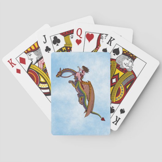 レインボードラゴンに乗る トランプ (裏面)