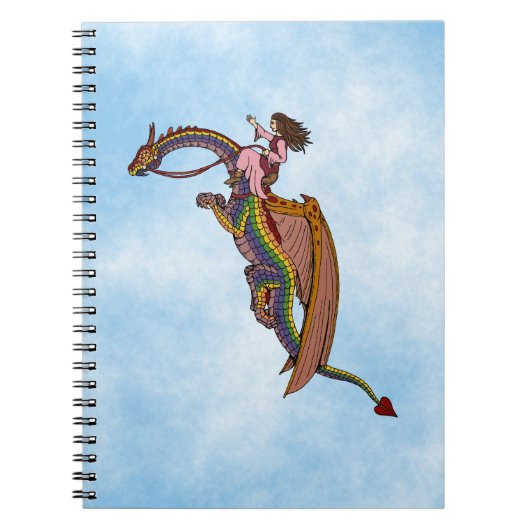 レインボードラゴンに乗る ノートブック (正面)