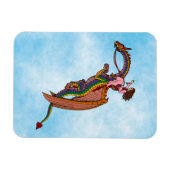 レインボードラゴンに乗る マグネット (横)