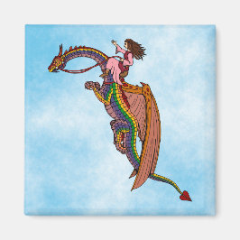 レインボードラゴンに乗る マグネット