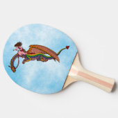 レインボードラゴンに乗る 卓球ラケット (横)
