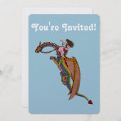 レインボードラゴンに乗る 招待状 (正面/裏面)