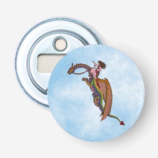 レインボードラゴンに乗る 栓抜き (正面)