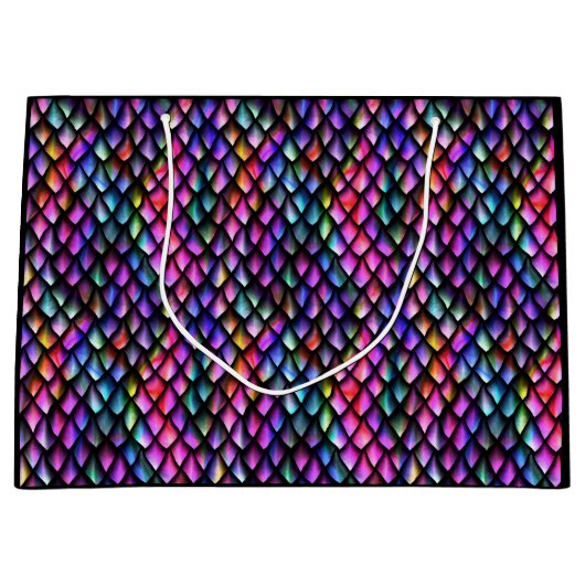 レインボードラゴンはかりで測抱き枕 ラージペーパーバッグ (正面)